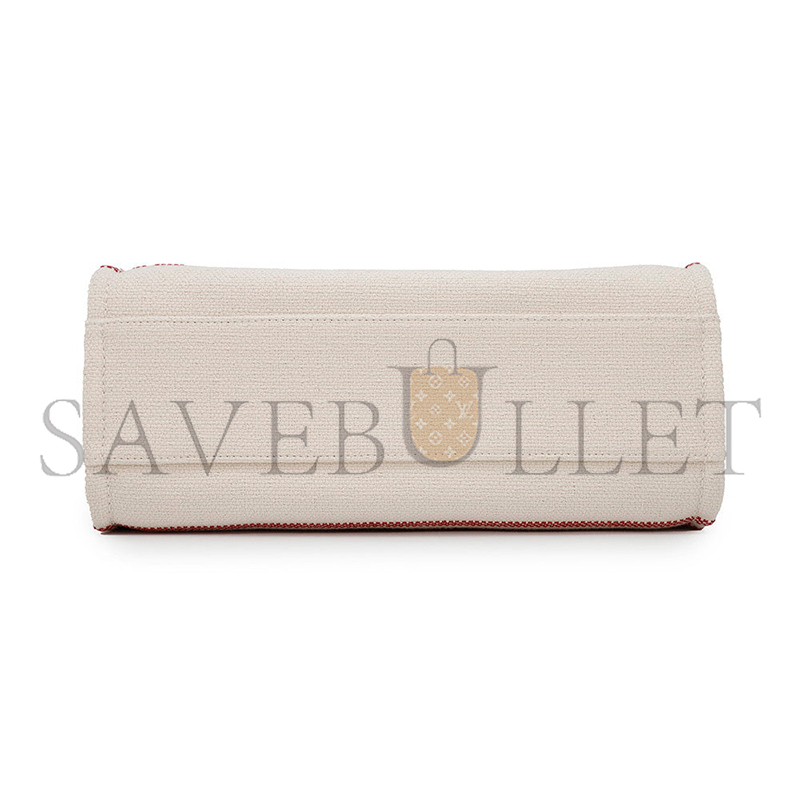 CHANEL SHOPPING BAG COTTON LEATHER AS3351 (34*27*15.5cm)